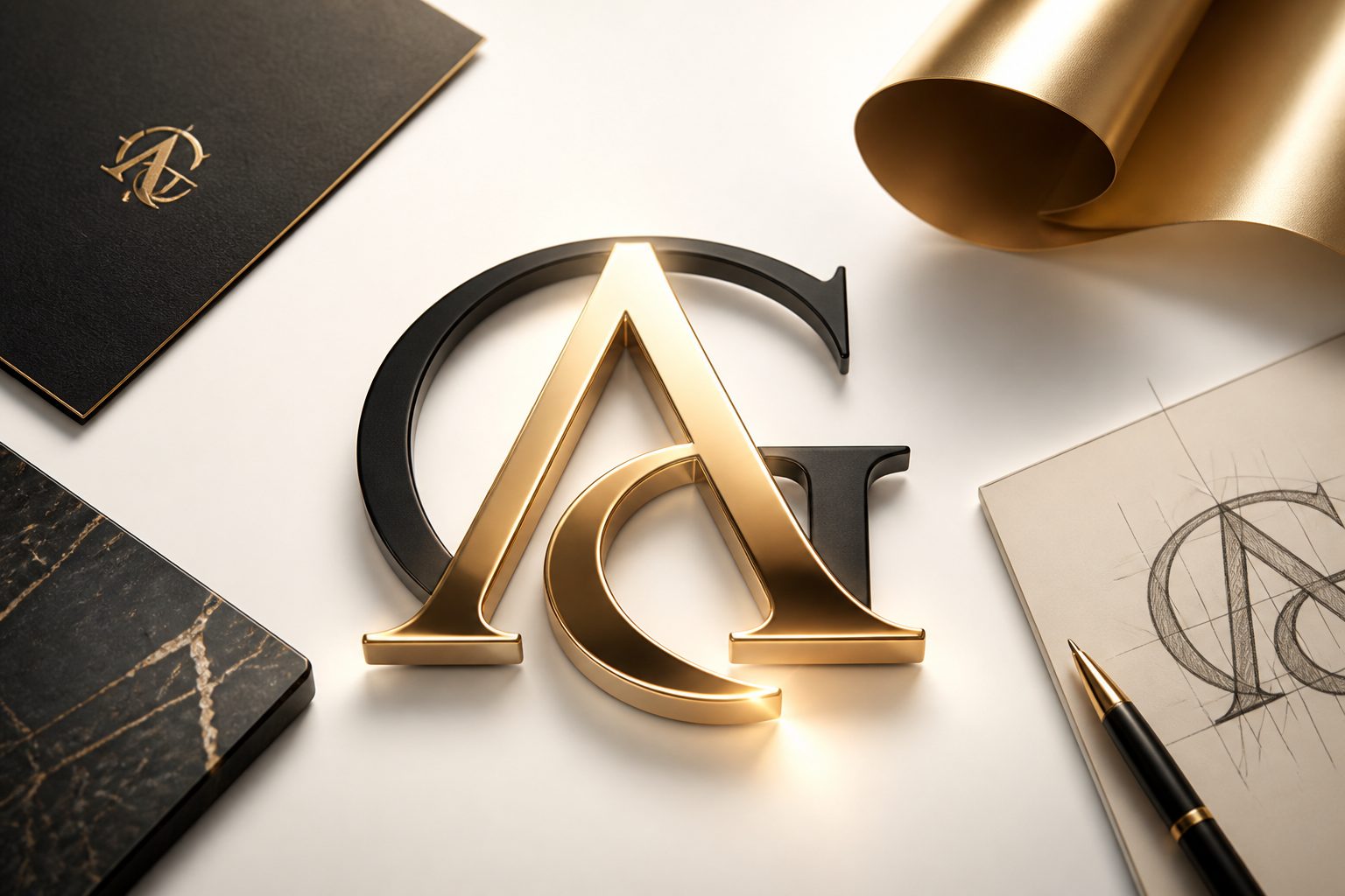 Logo redesign concept showing outdated versus modern brand marks